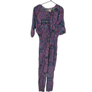 Classic Vintage 1980s The Weathervane Womens Sz M Jumpsuit Retro Print